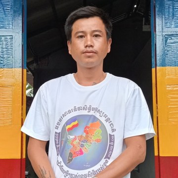 លោក ​ថាច់ ​ង៉ា ​សកម្មជន​សិទ្ធិ​មនុស្ស​ខ្មែរ​ក្រោម នៅខេត្តព្រះត្រពាំង។ រូប៖ ផ្តល់ឱ្យ